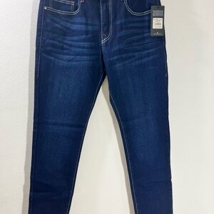 New True Religion Men's Rocco Sn Skinny Relaxed Jeans 34x32 Red Stitching